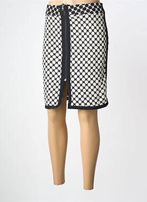 Jupe courte coupe droite noir PAUL BRIAL femme