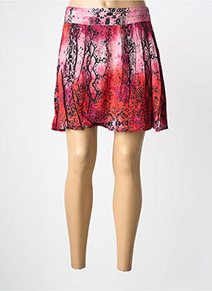 Jupe courte coupe évasée rose LOLA ESPELETA femme