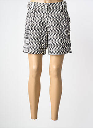 Short fermeture zippée sous rabat boutonné gris PAUL BRIAL femme
