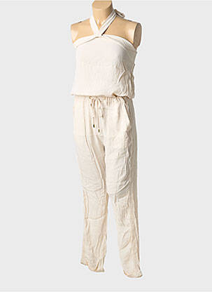 Combi-pantalon coupe fluide fines bretelles beige GAUDI femme