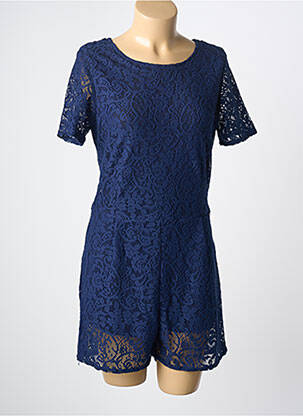 Combishort coupe cintrée manches courtes bleu MISMASH femme
