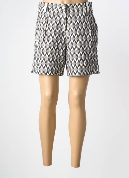 Short fermeture zippée sous rabat boutonné gris PAUL BRIAL femme