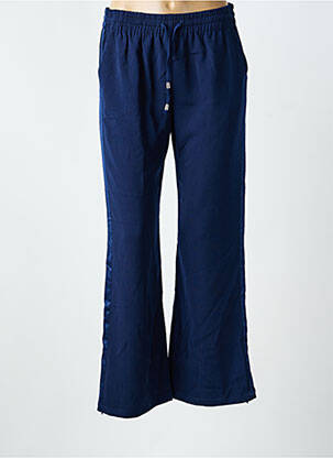 Pantalon droit taille élastique taille normale bleu FRANSA femme