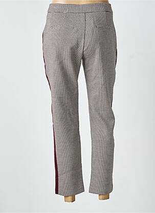 Pantalon chino broderie galons latéraux taille normale beige SUNCOO femme