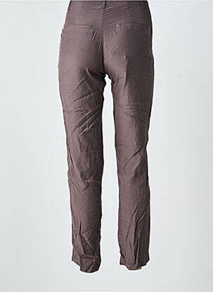 Pantalon chino fermeture zippée sous rabat boutonné taille normale gris LOLA ESPELETA femme