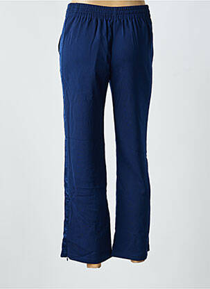 Pantalon droit tissage crêpe taille normale bleu FRANSA femme