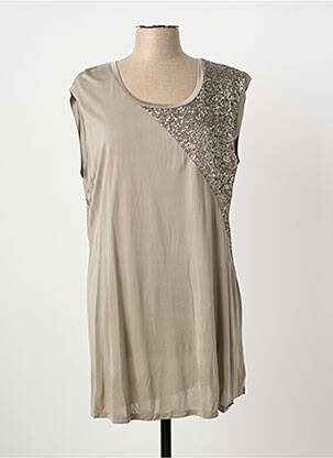 Top stretch sans manche gris LIU JO femme