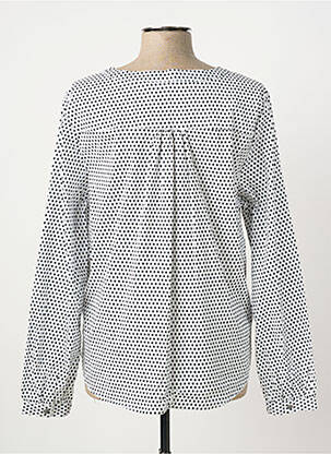 Blouse tissage popeline manches longues beige SOULMATE femme