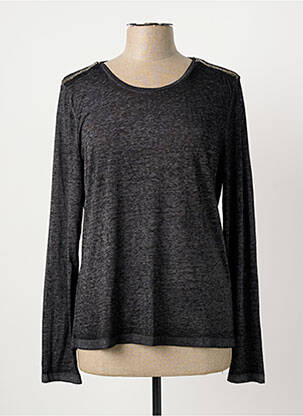 Top stretch manches longues noir PAUL BRIAL femme