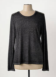 Top stretch manches longues noir PAUL BRIAL femme