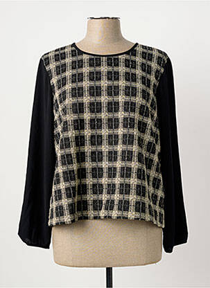 Top tissage crêpe manches longues noir POUSSIERE D'ETOLE femme