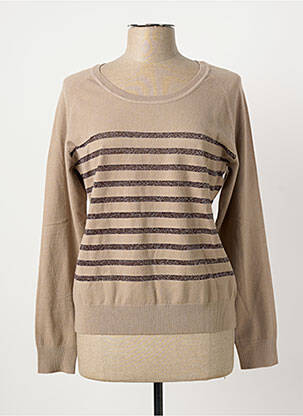Pull stretch manches longues beige PAUL BRIAL femme