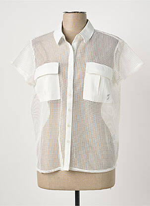 Chemisier coupe droite manches courtes blanc LOLA ESPELETA femme