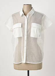 Chemisier manches courtes manches courtes blanc LOLA ESPELETA femme