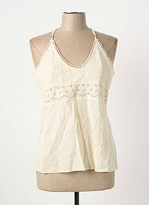Top manches bretelles ajustables fines bretelles beige SCHOOL RAG femme