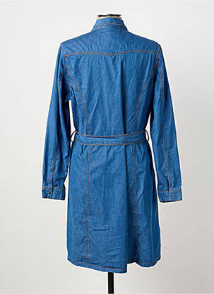 Robe mi-longue manches longues manches longues bleu SOULMATE femme