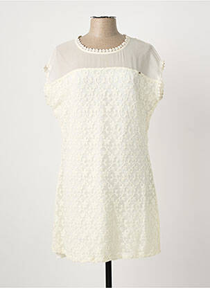 Robe mi-longue manches courtes manches courtes blanc KOCCA femme