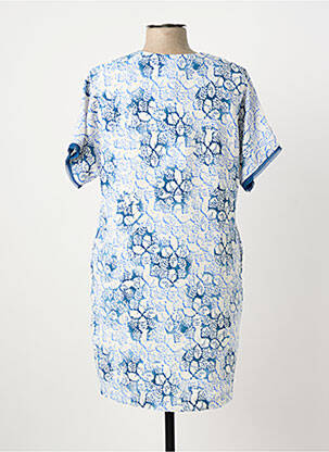 Robe courte manches courtes manches courtes bleu SUNCOO femme