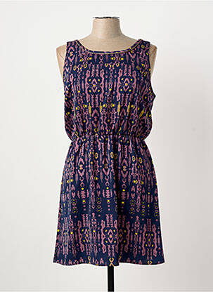 Robe mi-longue imprimé fantaisie fines bretelles violet LOLA ESPELETA femme