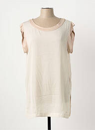 Tunique sans manche col rond beige LIU JO femme