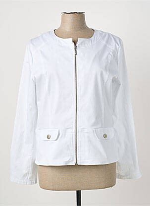 Veste casual col rond blanc PAUL BRIAL femme
