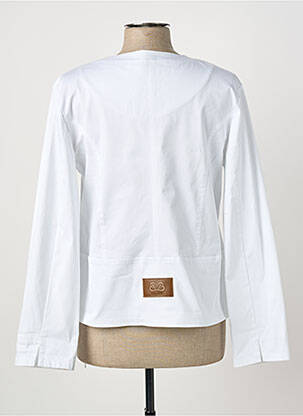 Veste casual col rond blanc PAUL BRIAL femme