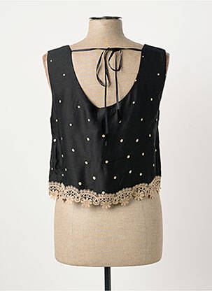 Top imprimé fantaisie sans manche noir PAUL BRIAL femme