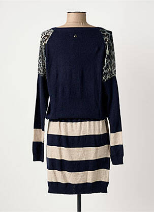 Robe pull coupe droite manches longues bleu GAUDI femme