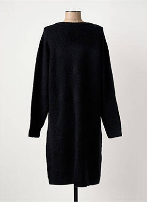 Robe pull coupe droite manches longues noir FRANSA femme
