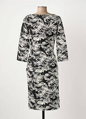 Robe mi-longue manches 3/4 manches 3/4 noir FRANSA femme