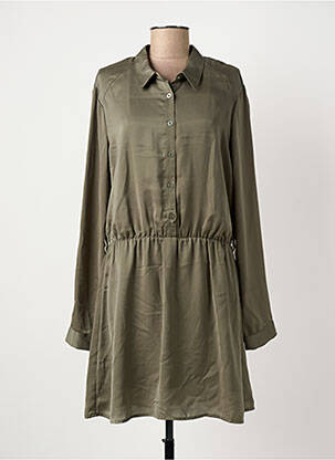 Robe mi-longue manches longues manches longues vert SILVIAN HEACH femme