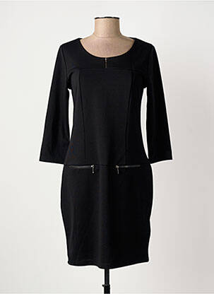 Robe courte manches longues manches longues noir FRANSA femme