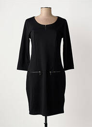 Robe courte manches longues manches longues noir FRANSA femme
