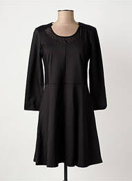 Robe mi-longue manches longues manches longues noir LES FILLES DE NEAUX femme