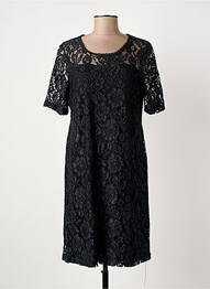 Robe mi-longue manches courtes manches courtes noir SOULMATE femme