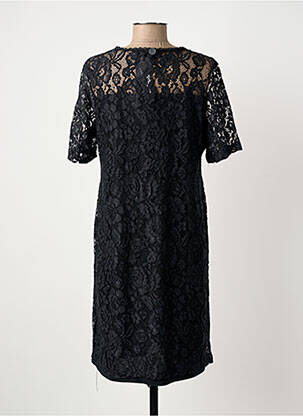 Robe mi-longue manches courtes manches courtes noir SOULMATE femme