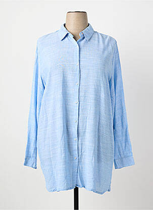 Chemisier imprimé fantaisie manches longues bleu SOULMATE femme