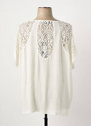 Top coupe fluide manches courtes blanc SOULMATE femme