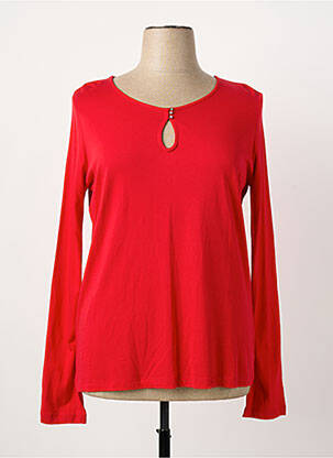 Top coupe cintrée manches longues rouge PAUL BRIAL femme