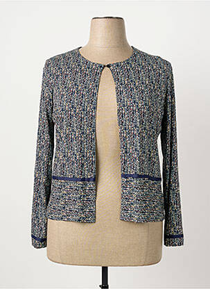 Gilet manches longues fermeture boutonnée sur le devant bleu POUSSIERE D'ETOLE femme