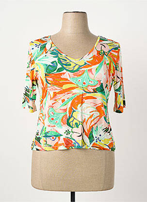 T-shirt manches 3/4 manches 3/4 vert PAUL BRIAL femme