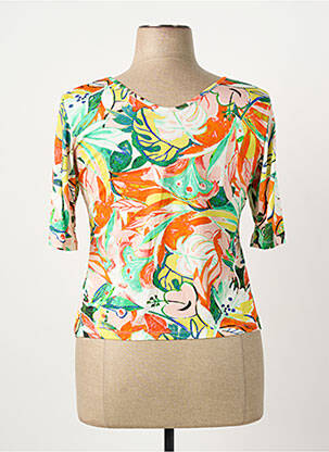 T-shirt manches 3/4 manches 3/4 vert PAUL BRIAL femme