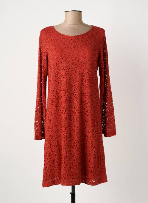 Robe mi-longue orange LES FILLES DE NEAUX femme