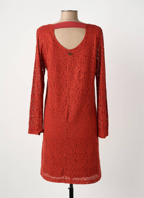 Robe mi-longue orange LES FILLES DE NEAUX femme