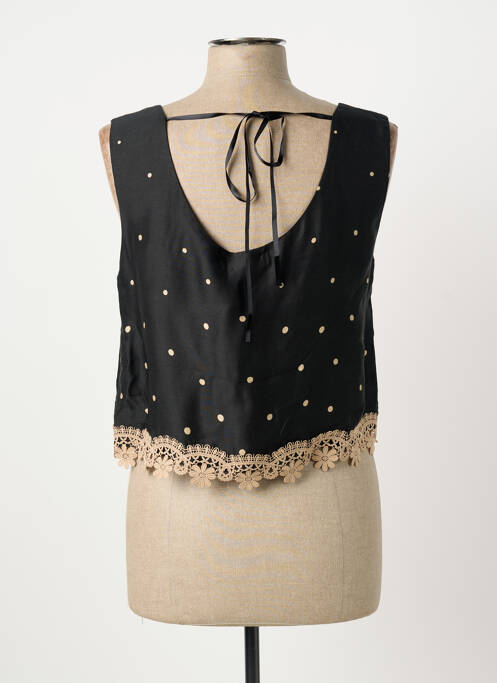 Top imprimé fantaisie sans manche noir PAUL BRIAL femme