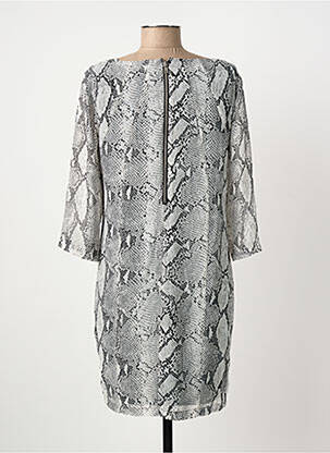 Robe mi-longue manches 3/4 manches 3/4 gris FRANSA femme