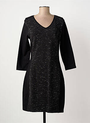 Robe mi-longue manches longues manches longues noir TOMMY HILFIGER femme