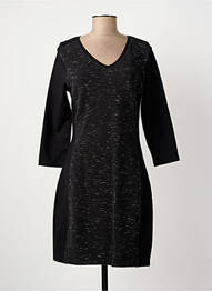 Robe mi-longue manches longues manches longues noir TOMMY HILFIGER femme
