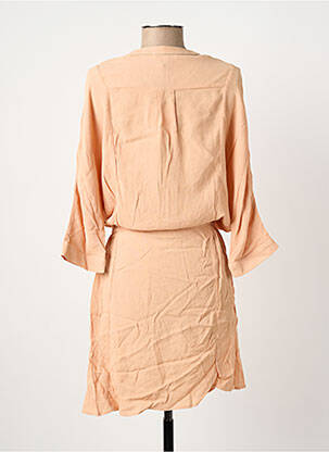 Robe mi-longue manches 3/4 manches 3/4 orange SUNCOO femme