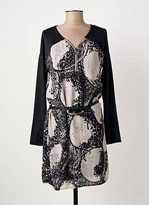Robe courte manches longues manches longues noir LES FILLES DE NEAUX femme